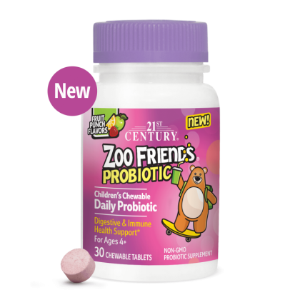 21st Century Zoo Friends Пробиотик за Деца х 30 дъвчащи таблетки | Probiotic Chewable
