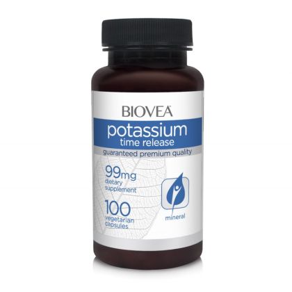 Калий 99 мг х 100 капсули Biovea | Potassium Time Release