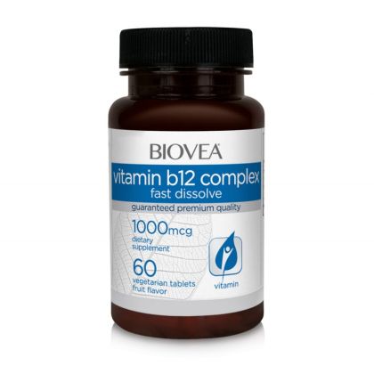 Витамин Б12 Комплекс + биотин и фолиева киселина х 60 таблетки Biovea | Vitamin B12 Complex