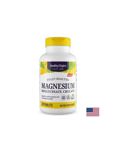 Магнезий бисглицинат хелат 100 мг х 120 таблетки Healthy Origins | TRAACS™ Magnesium bisglicynate