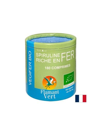 Желязо био от спирулина 3 мг х 180 таблетки FLAMANT VERT | Spirulina Iron