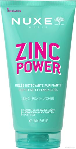 Нукс ЦИНК ПАУЪР Измиващ гел за лице х 200 мл | NUXE Zinc Power