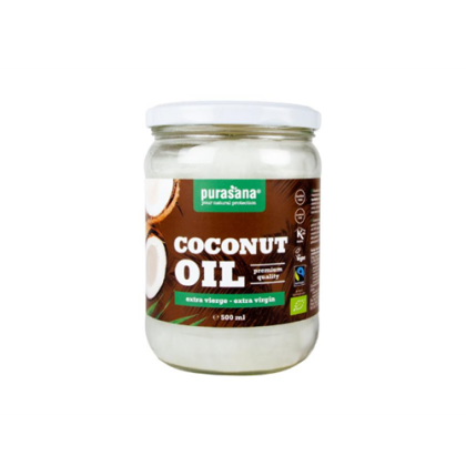 Кокосово масло БИО Екстра Върджин х 500 мл PURASANA | Organic Coconut Oil Extra Virgin
