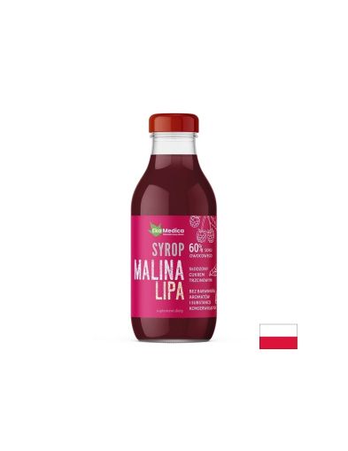 Малина + Липа сироп за имунитета и здраво гърло х 300 мл Ekamedica