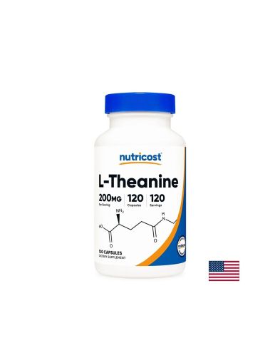 Л-Теанин 200 мг х 120 капсули Nutricost | L-Theanine
