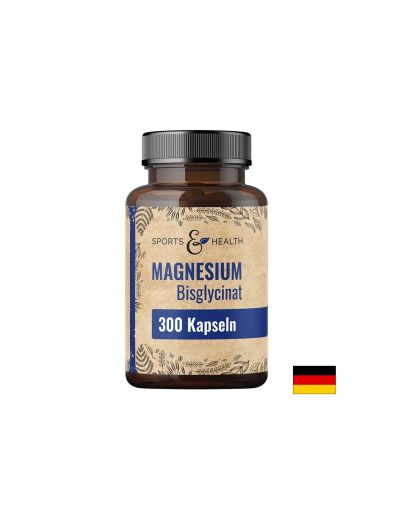 Магнезий бисглицинат хелат 133 мг х 300 капсули Sport & Health Solutions | Magnesium bisglycinate,