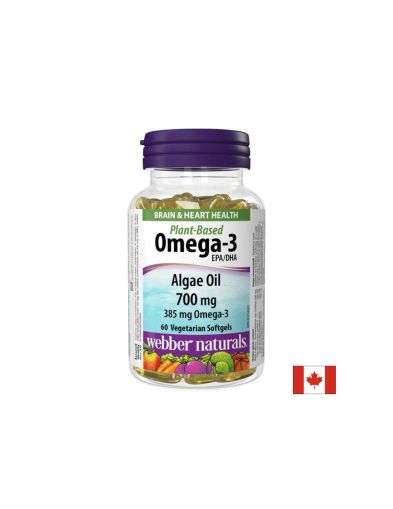 Веган Омега 3 385 мг х 60 капсули Webber Naturals | Omega 3 Vegan