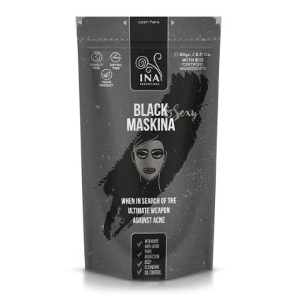 МАСКИНА Био маска за лице ЧЕРНА х 60 гр INA ESSENTIALS | Maskina