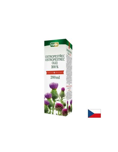 Масло от бял трън за черен дроб и детоксикация х 200 мл VIRDE | Milk Thistle Oil