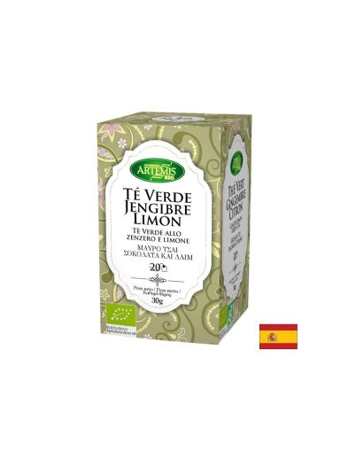 Зелен чай с джинджифил и лимон БИО х 20 пакетчета Herbes del Moli Artemis