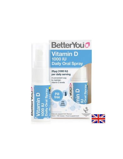 Витамин Д3 спрей 1000 IU х 100 впръсквания 15 мл BETTERYOU