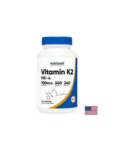 Витамин К2 100 мкг х 240 капсули Nutricost | Vitamin K2
