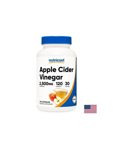 Ябълков оцет 625 мг х 120 капсули Nutricost | Apple Cider Vinegar