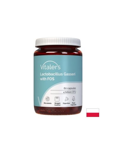 Лактобацилус гасери 4 млрд CFU + пребиотик FOS ( симбиотик ) х 60 капсули Vitaler's