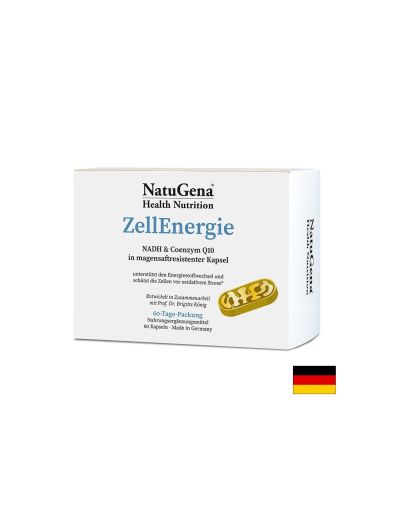 ZellEnergie Формула за енергия с НАДХ и коензим Q10 х 60 капсули NATUGENA | NADH & Coenzyme Q10