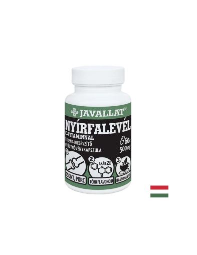 Бяла бреза лист + витамин Ц х 60 капсули Javallat | White Birch