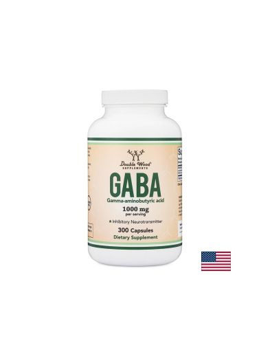 ГАБА ( ГАМК, Гамаамино маслена киселина ) 500 мг х 300 капсули Double Wood