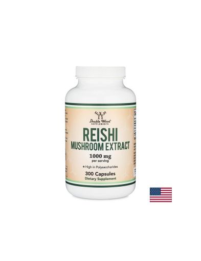 Рейши екстракт 500 мг х 300 капсули Double Wood | Reishi