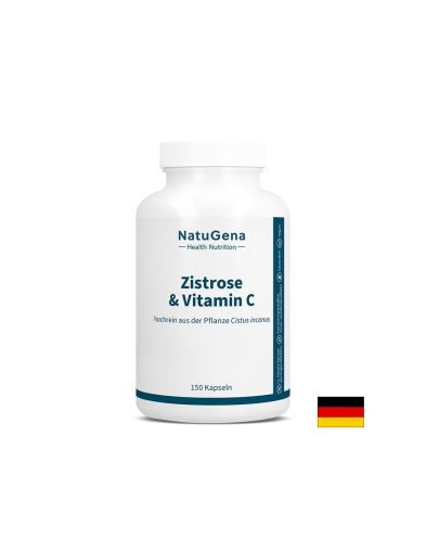 Цистус 700 мг + Витамин Ц 160 мг х 150 капсули Natugena | Cistus & Vitamin C