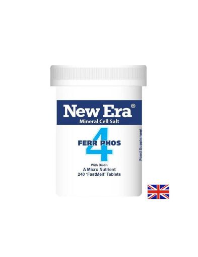 Минерална сол № 4 Железен фосфат + Биотин за кръвообращение и имунитет х 240 бързоразтворими таблетки Power Health