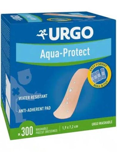 УРГО Миещ се ( водоустойчив ) пластир за рани 19 / 72 мм х 300 броя | URGO Aqua Protect