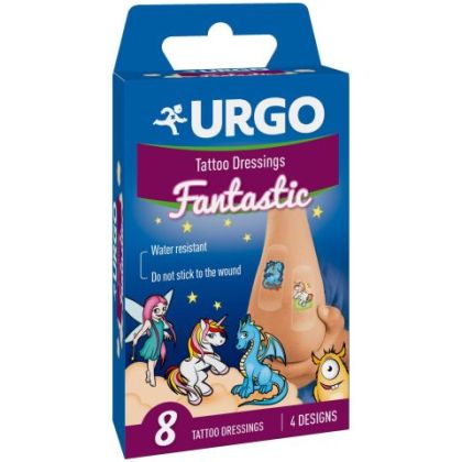 УРГО Tatoo Фантастични лепенки за деца с цветни мотиви х 8 броя| URGO