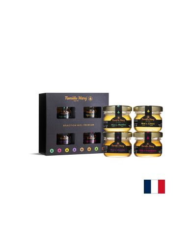 Селекция от премиум акациеви медове с етерични масла х 4 бр Famille Mary