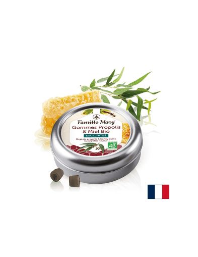 Бонбони за смучене с прополис, био мед и евкалипт х 45 гр Famille Mary