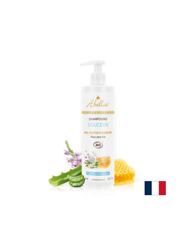 Омекотяващ шампоан за коса с мед и алое вера органик х 400 мл Famille Mary