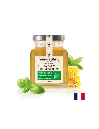 Грог за добро храносмилане с мед, етерични масла и босилек х 125 гр Famille Mary