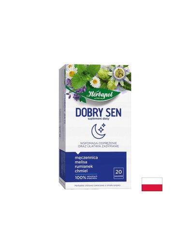 Билков чай при безсъние с маточина, лайка и пасифлора х 20 филтъра HERBAPOL