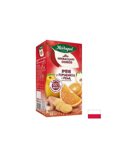 Чай джинджифил, портокал и дюля х 20 филтъра HERBAPOL