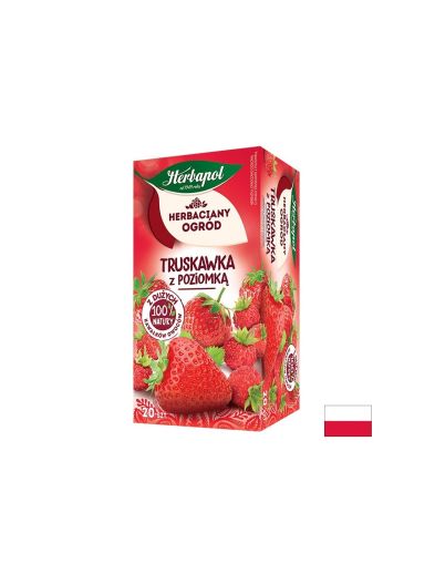 Чай градинска и дива ягода х 20 филтъра HERBAPOL | Wild & domestic strawberry tea