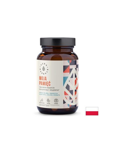 Гинко билоба 120 мг + Готу кола ( центела ) + Зелен чай  х 60 капсули Aura herbals