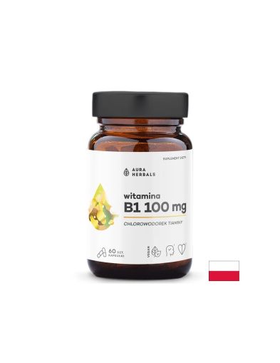 Витамин Б1 ( Рибофлавин ) 100 мг х 60 капсули Aura Herbals | Vitamin B1