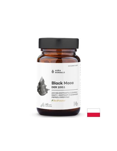Черна мака екстракт 100 мг х 60 капсули Aura Herbals | Black maca