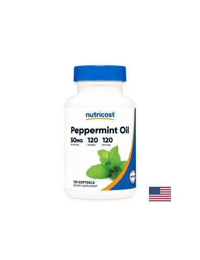 Мента масло 50 мг х 120 капсули Nutricost | Peppermint Oil