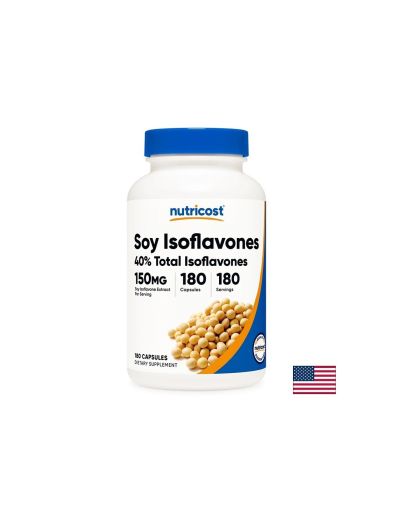 Соеви изофлавони 150мг х 180 капсули Nutricost | Soy isoflavones