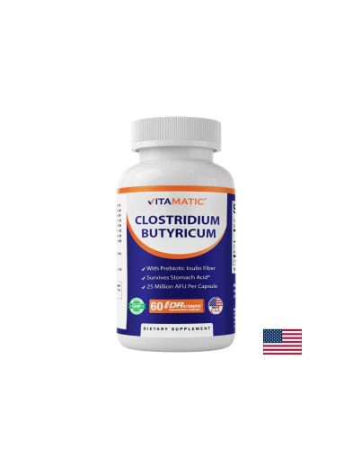 КЛОСТРИДИУМ БУТИРИКУМ Пробиотик + пребиотик за стомашно-чревния тракт х 60 капсули KOMPAVA | Clostridium butyricum