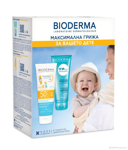 Биодерма ФОТОДЕРМ Педиатрикс мляко SPF50+ 200 мл + Лосион за след слънце ПРОМО ПАКЕТ | Photoderm Pediatrics Bioderma