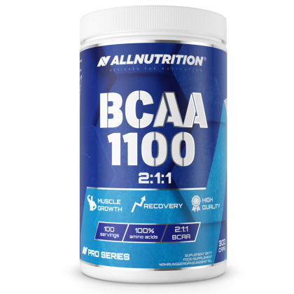 БЦАА Верижно-разклонени аминокиселини 1100 мг х 300 капсули Allnutrition | BCAA 2:1:1