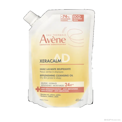 Авен КСЕРАКАЛМ АД Репителизиращо измивно олио REFILL опаковка / пълнител 400 мл | Xeracalm AD Avene