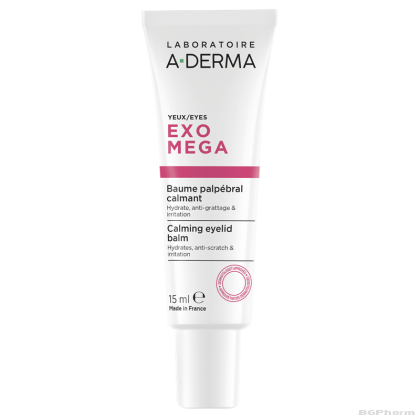 А-дерма Екзомега Успокояващ околоочен балсам за клепачи х 15 мл | Exomega A-Derma