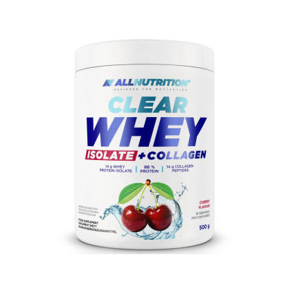 Суроватъчен протеин изолат + колаген на прах 500 гр Allnutrition | Clear Whey Isolate + Collagen