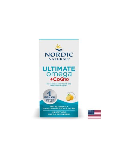 Ултимат Омега 3 640 мг + Коензим Q10 50 мг х 120 капсули Nordic Naturals | Ultimate Omega 3