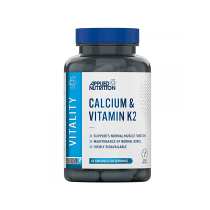 Калций 220 мг + Витамин К2 37.5 мкг х 60 капсули Applied Nutrition | Calcium & Vitamin K2