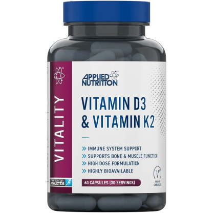 Витамин Д3 + К2 х 60 капсули Applied Nutrition | Vitamin D3 & Vitamin K2