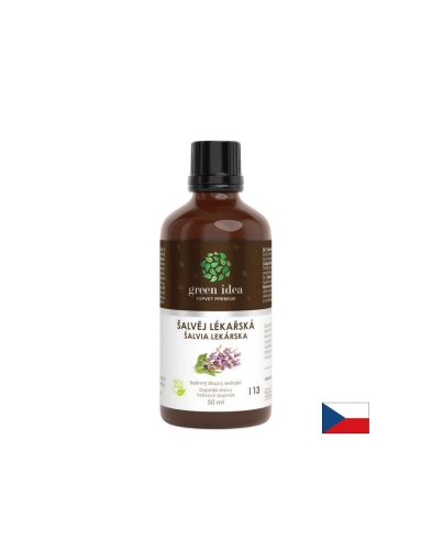 Салвия ( Градински чай ) 240 мг тинктура х 50 мл GREEN IDEA | Sage Leaf tincture