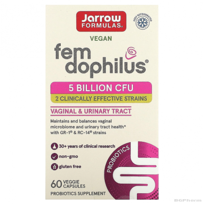 Пробиотик за жени Fem-Dophilus 5 млрд CFU х 60 капсули ДЖАРОУ | Jarrow Formulas