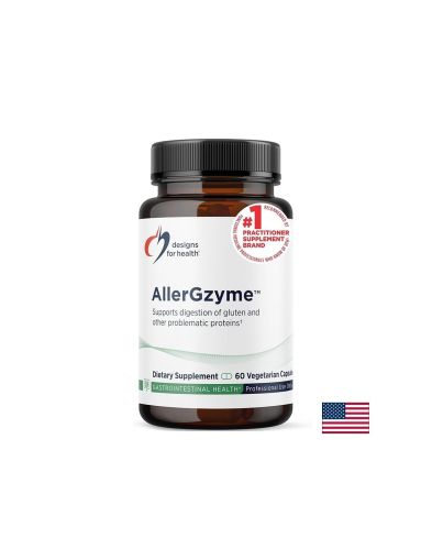 AllerGzyme Формула при подуване и непоносимост към храни с ензими х 60 капсули Designs For Health